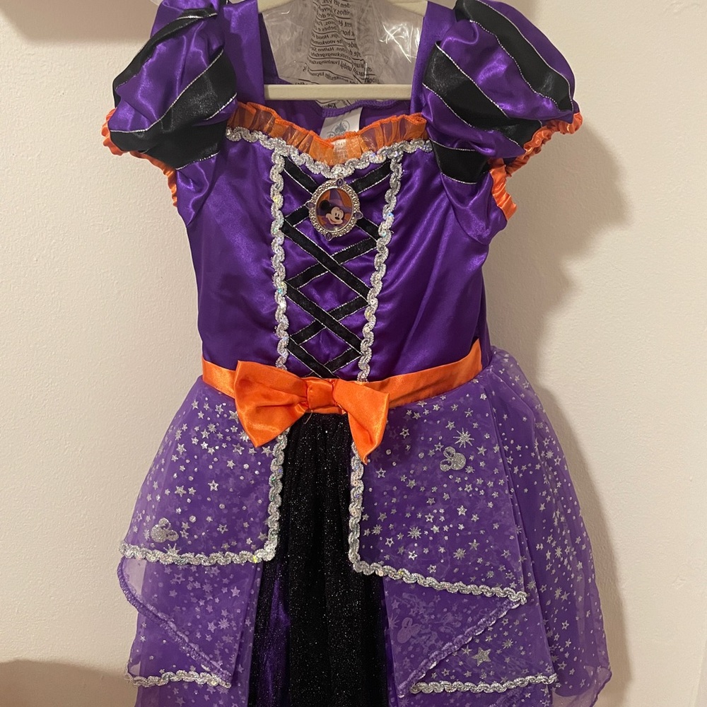 Disney Minnie Mouse Witch Halloween Costume - Dress and Hat (Size 4)